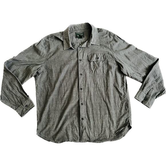 Woolrich Men's Casual Button-Down Shirt XL Gray Long Sleeve Gray - Picture 1 of 3